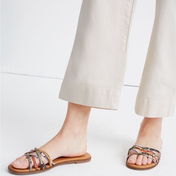 Madewell The Tracie Crisscross Slide Sandal in Snake Embossed Leather 9.5 - Picture 7 of 7